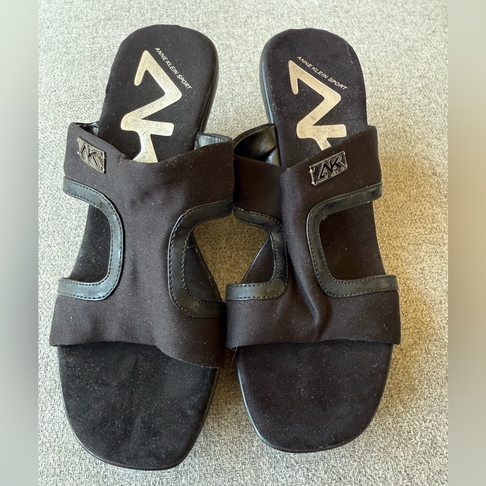 Anne Klein Black Comfort Sandals